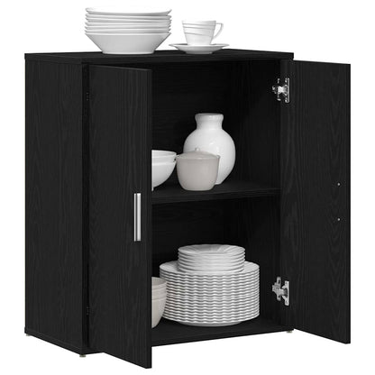 Dressoir Zwart Eiken 60x31x70 cm Engineered Wood