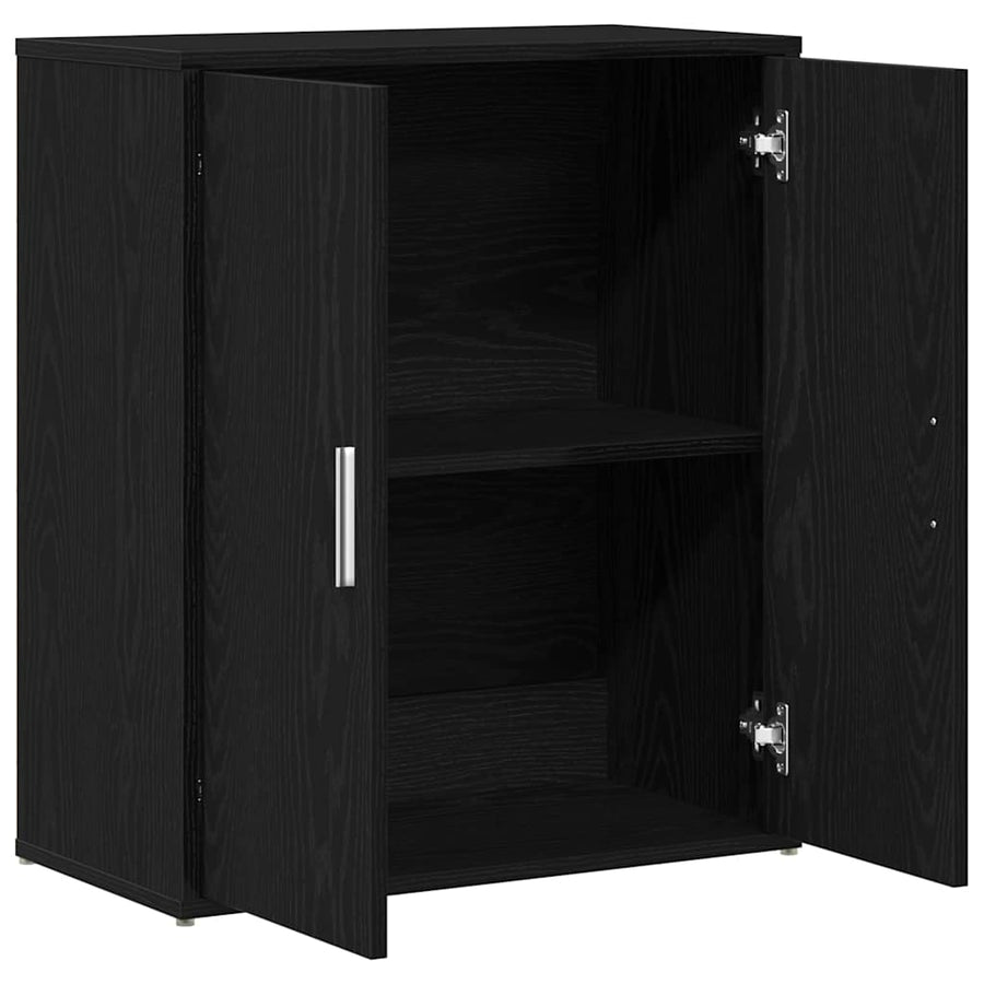 Dressoir Zwart Eiken 60x31x70 cm Engineered Wood