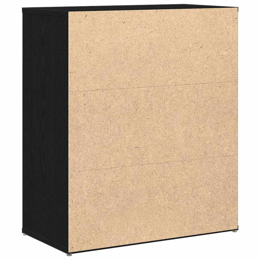 Dressoir Zwart Eiken 60x31x70 cm Engineered Wood
