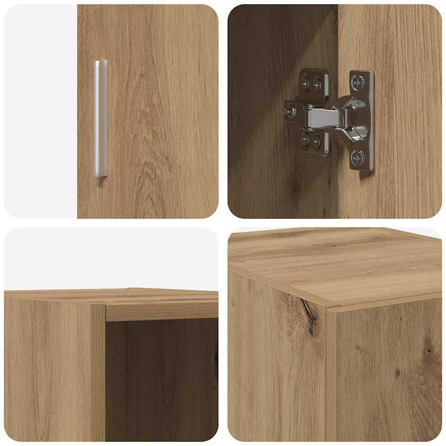Wandkast Artisan Eiken 30 x 42,5 x 39,5 cm Bewerkt hout