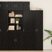 Wandkast 30x42.5x39.5 cm zwart eiken