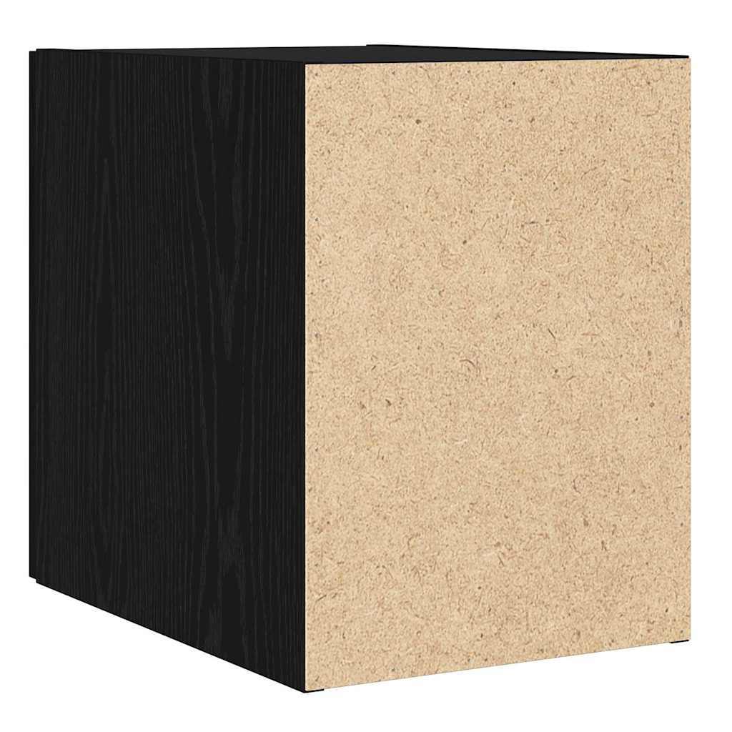 Wandkast Zwart Eiken 30 x 42,5 x 39,5 cm Bewerkt hout