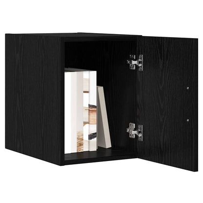 Wandkast Zwart Eiken 30 x 42,5 x 39,5 cm Bewerkt hout