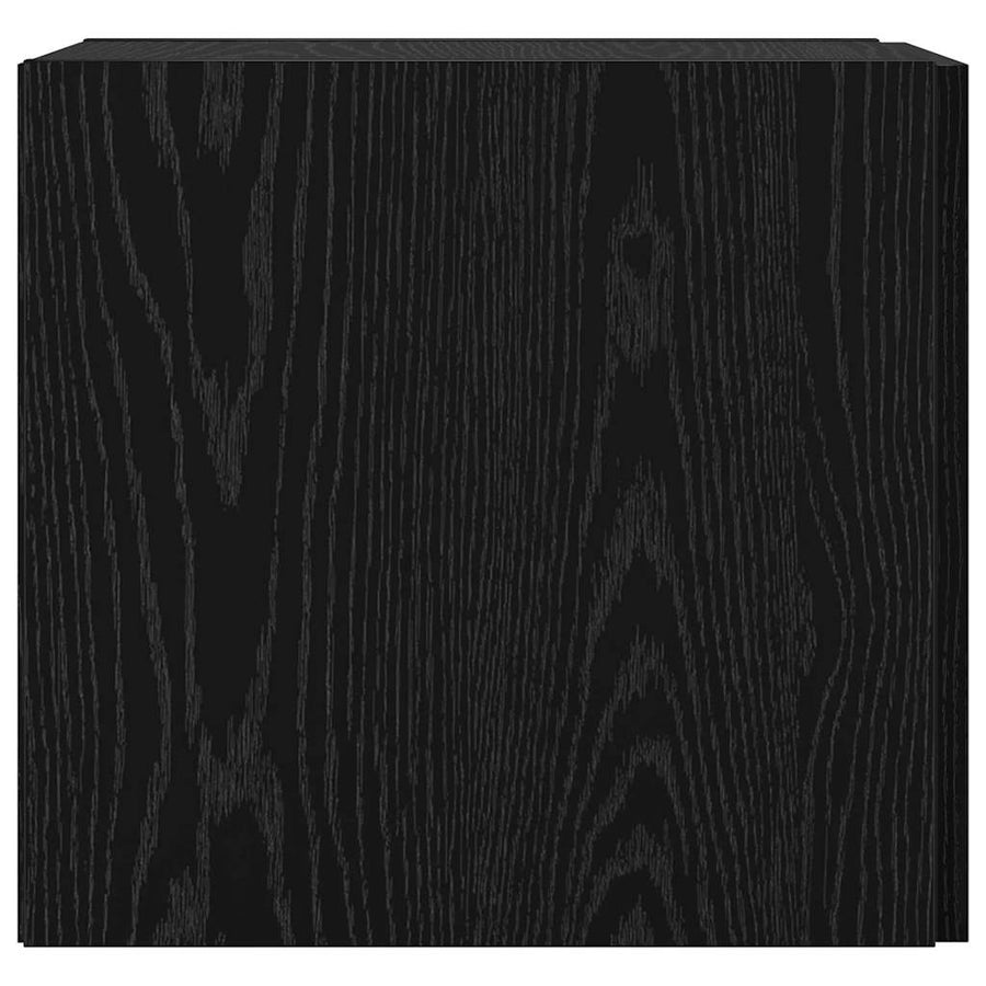 Wandkast Zwart Eiken 30 x 42,5 x 39,5 cm Bewerkt hout