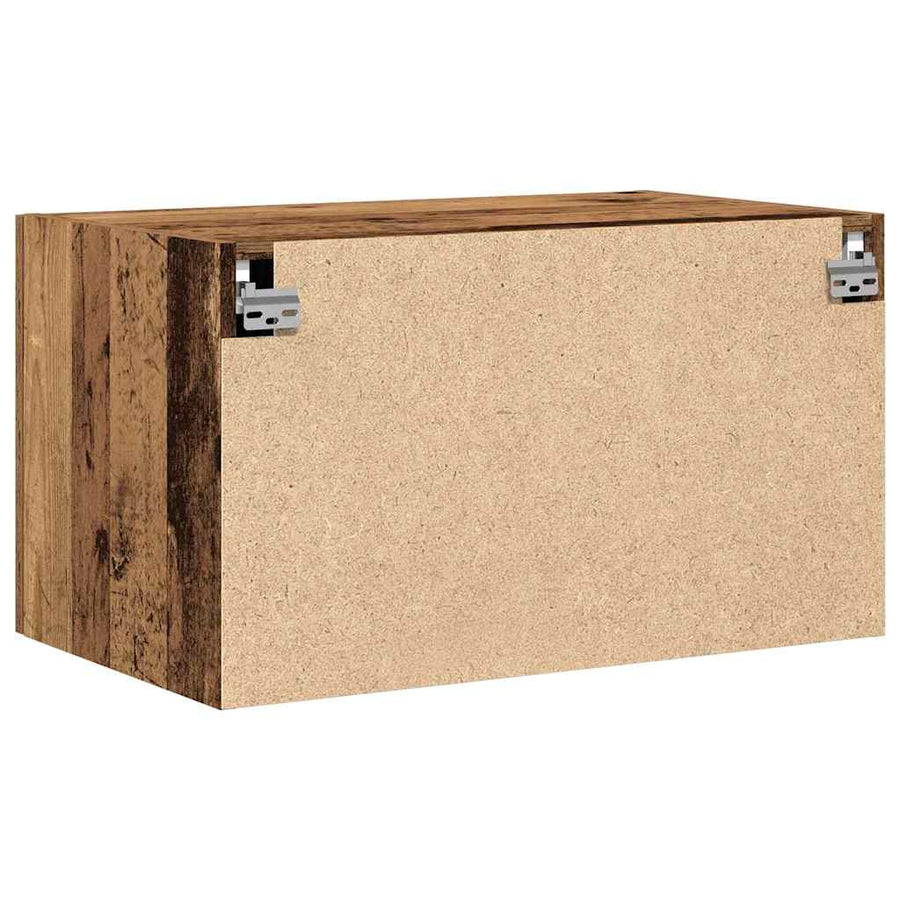 Wandkast Wandgemonteerd Oud hout 70 x 42.5 x 40 cm Bewerkt hout