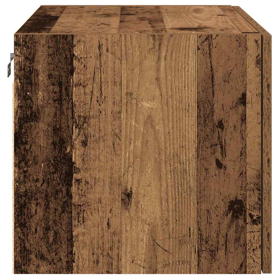 Wandkast Wandgemonteerd Oud hout 70 x 42.5 x 40 cm Bewerkt hout