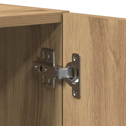 Wandkast artisanaal eikenkleurig 70 x 42.5 x 40 cm Bewerkt hout