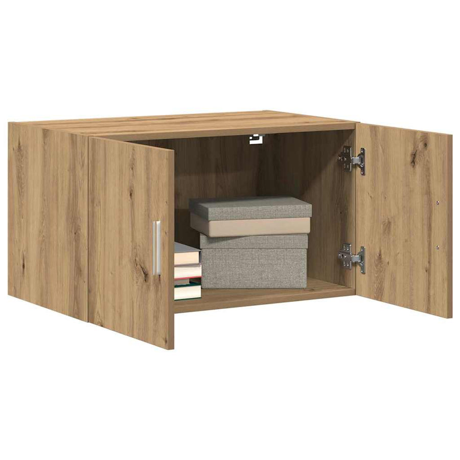 Wandkast artisanaal eikenkleurig 70 x 42.5 x 40 cm Bewerkt hout