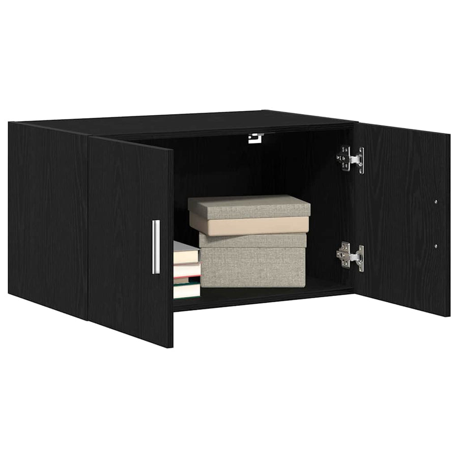 Wandkast Zwart eiken 70 x 42.5 x 40 cm Bewerkt hout