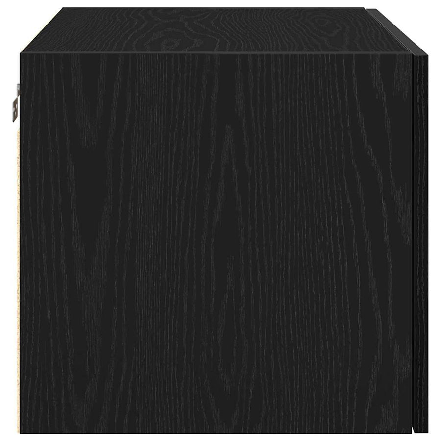 Wandkast Zwart eiken 70 x 42.5 x 40 cm Bewerkt hout