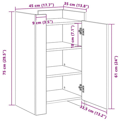 Dressoir Artisan Eiken 45 x 35 x 75 cm