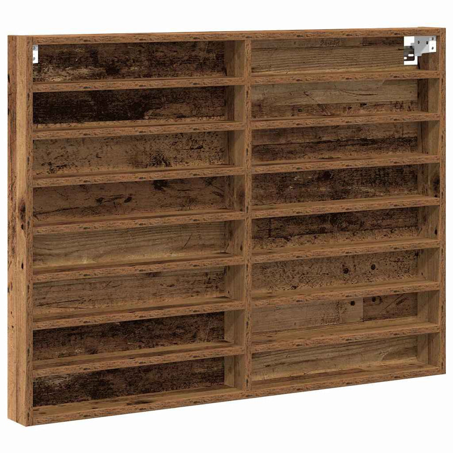 Tentoonselkast Met Plank Anders Oud Hout 100 X 8.5 X 75 Cm