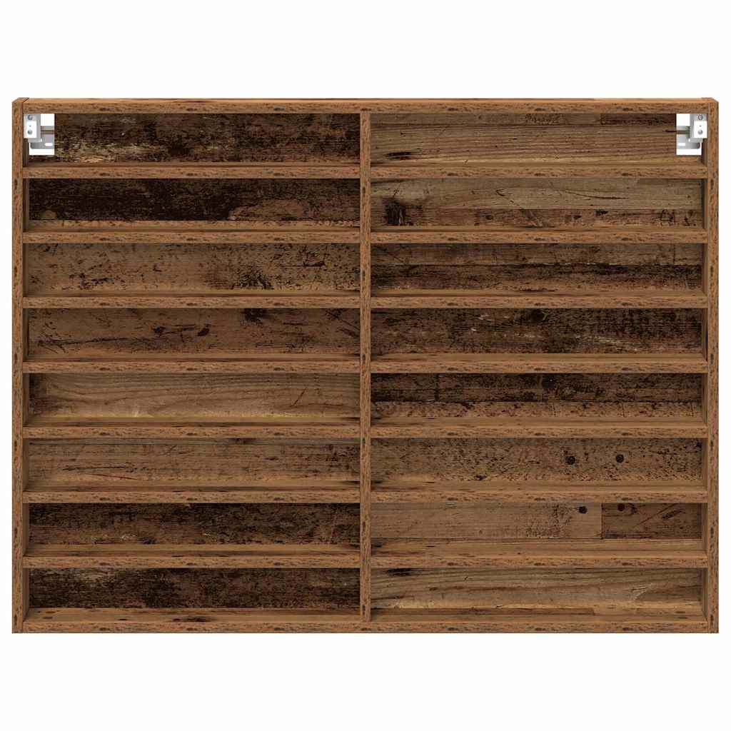 Tentoonselkast Met Plank Anders Oud Hout 100 X 8.5 X 75 Cm