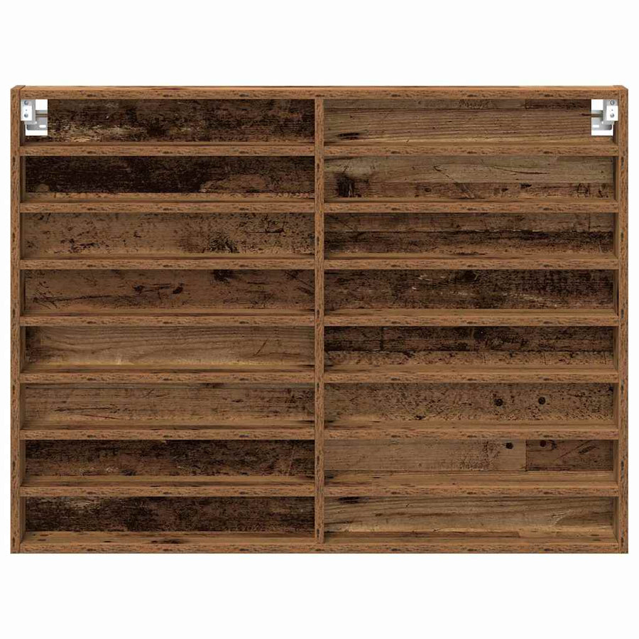 Tentoonselkast Met Plank Anders Oud Hout 100 X 8.5 X 75 Cm