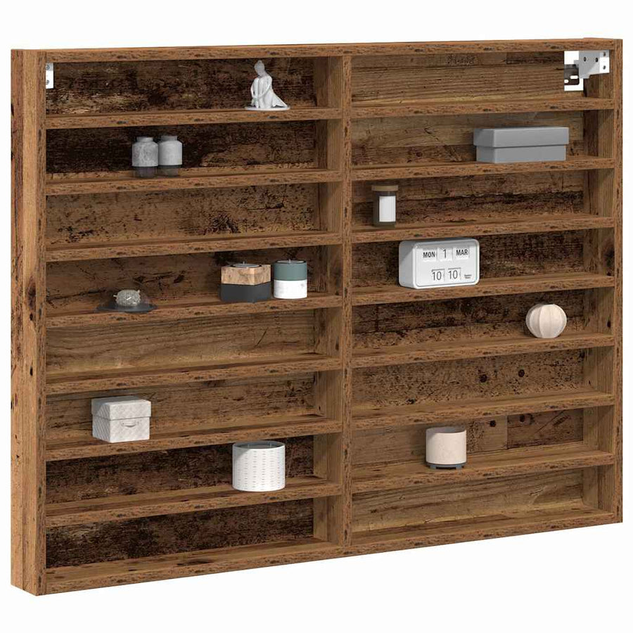 Tentoonselkast Met Plank Anders Oud Hout 100 X 8.5 X 75 Cm