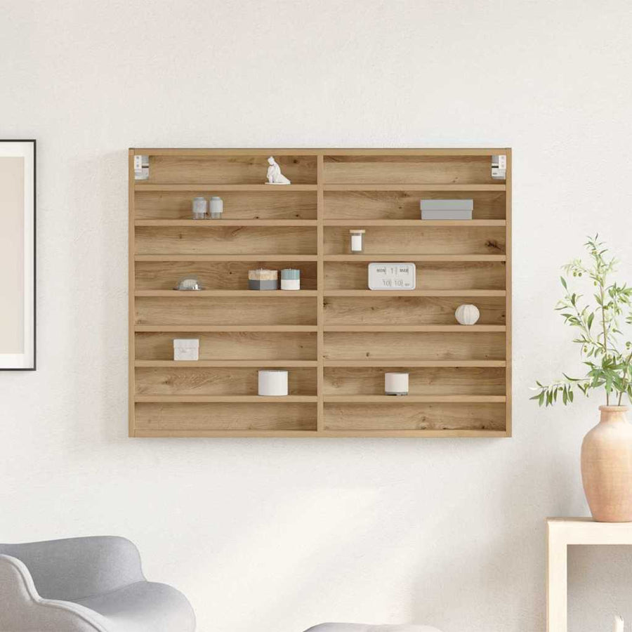 Tentoonselkast Anders Artisanaal Eikenkleurig 100 X 8.5 X 75 Cm