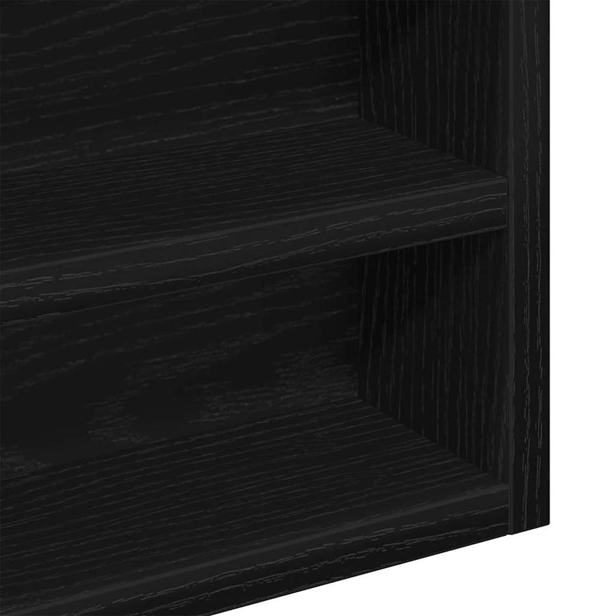 Tentoonselkast Met Plank Anders Zwart Eiken 100 X 8.5 X 75 Cm