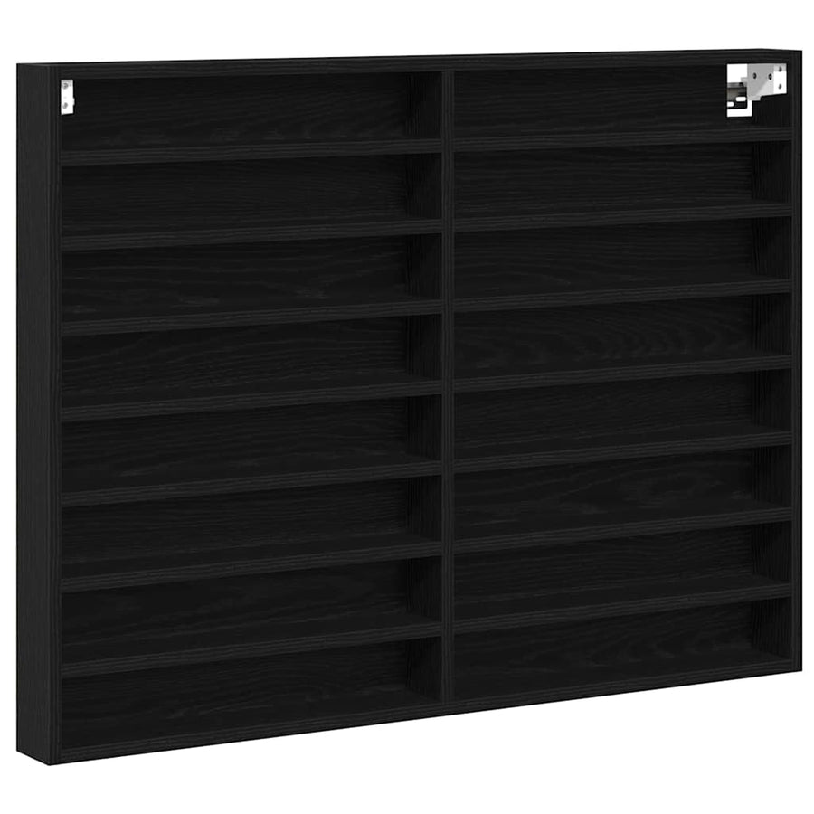 Tentoonselkast Met Plank Anders Zwart Eiken 100 X 8.5 X 75 Cm