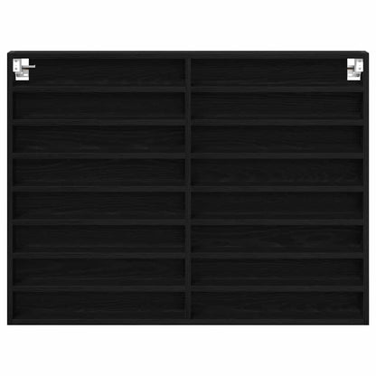 Tentoonselkast Met Plank Anders Zwart Eiken 100 X 8.5 X 75 Cm