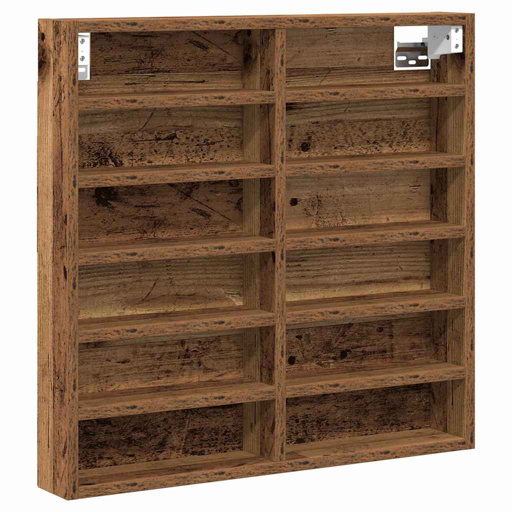 Tentoonselkast Met Plank Anders Oud Hout 60 X 8.5 X 58 Cm
