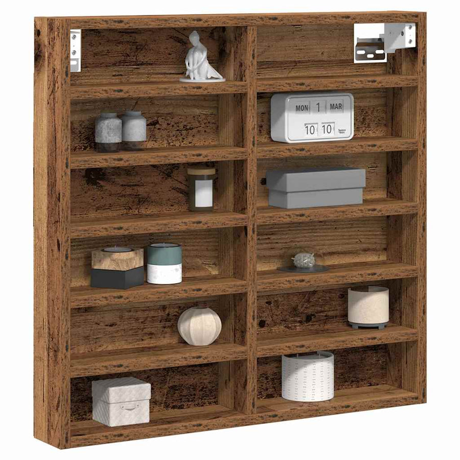 Tentoonselkast Met Plank Anders Oud Hout 60 X 8.5 X 58 Cm