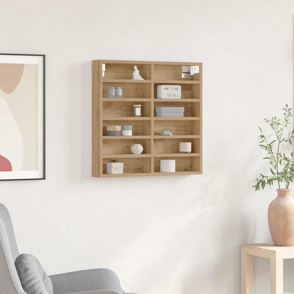 Tentoonselkast Anders Artisanaal Eikenkleurig 60 X 8.5 X 58 Cm