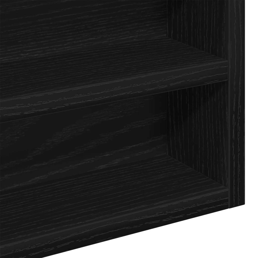Tentoonselkast Met Plank Anders Zwart Eiken 60 X 8.5 X 58 Cm