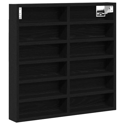 Tentoonselkast Met Plank Anders Zwart Eiken 60 X 8.5 X 58 Cm
