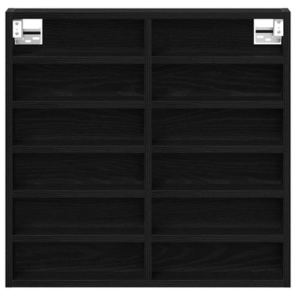Tentoonselkast Met Plank Anders Zwart Eiken 60 X 8.5 X 58 Cm