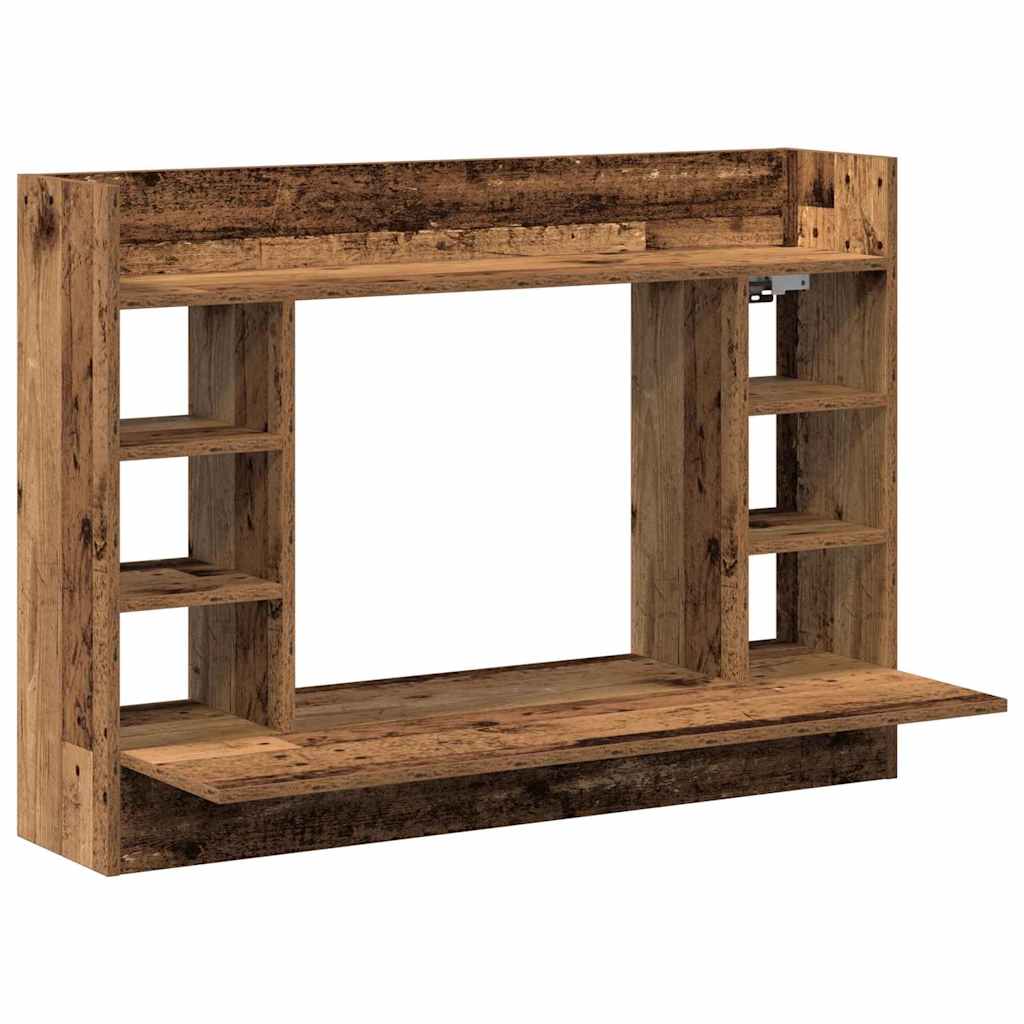 Aan de muur bevestigd bureau Oud hout 105 x 48 x 75 cm