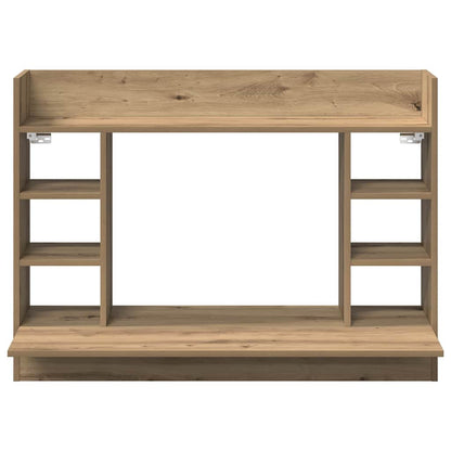 Aan de muur bevestigd bureau met plank artisanaal eikenkleurig
