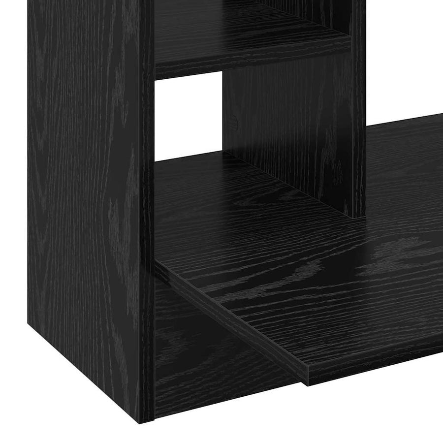 Aan de muur bevestigd bureau Zwart eiken 105 x 48 x 75 cm
