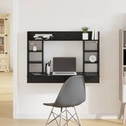 Wandbureau zwart eiken 105x48x75 cm