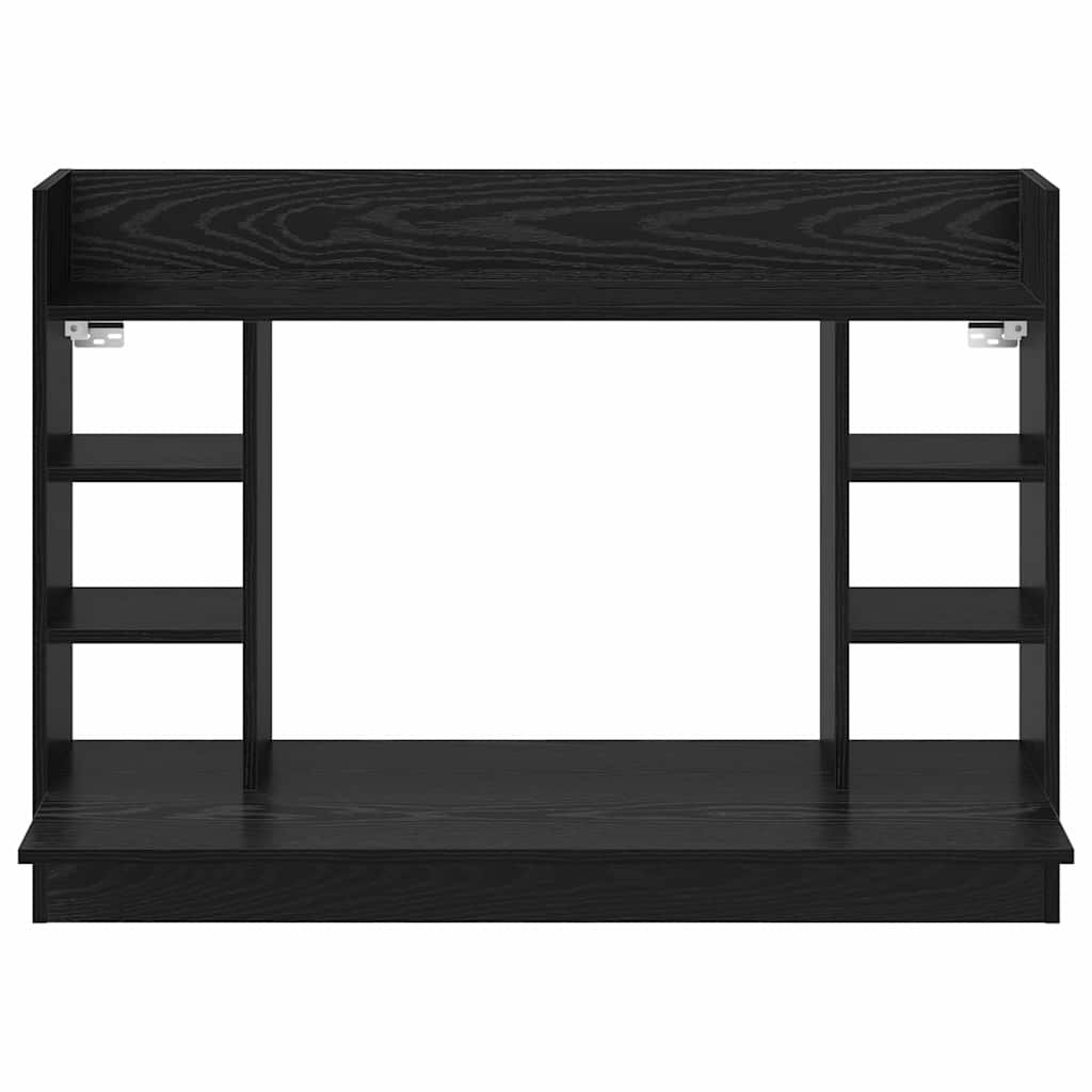 Aan de muur bevestigd bureau Zwart eiken 105 x 48 x 75 cm