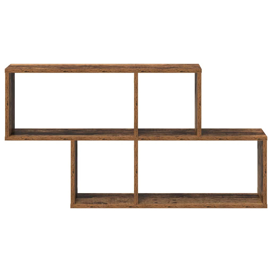 Wandplank met plank Wandgemonteerd Bruin Bewerkt hout