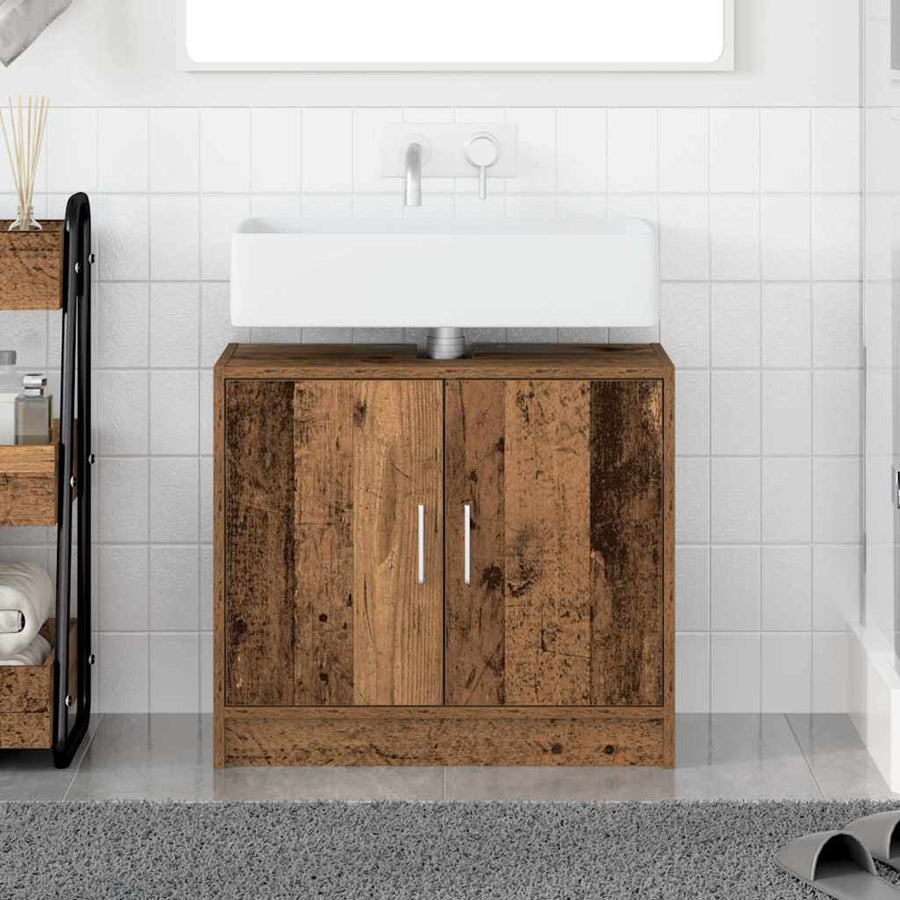 Badkamer Kast met opslag Oud Hout 63 x 29 x 55 cm Bewerkt hout