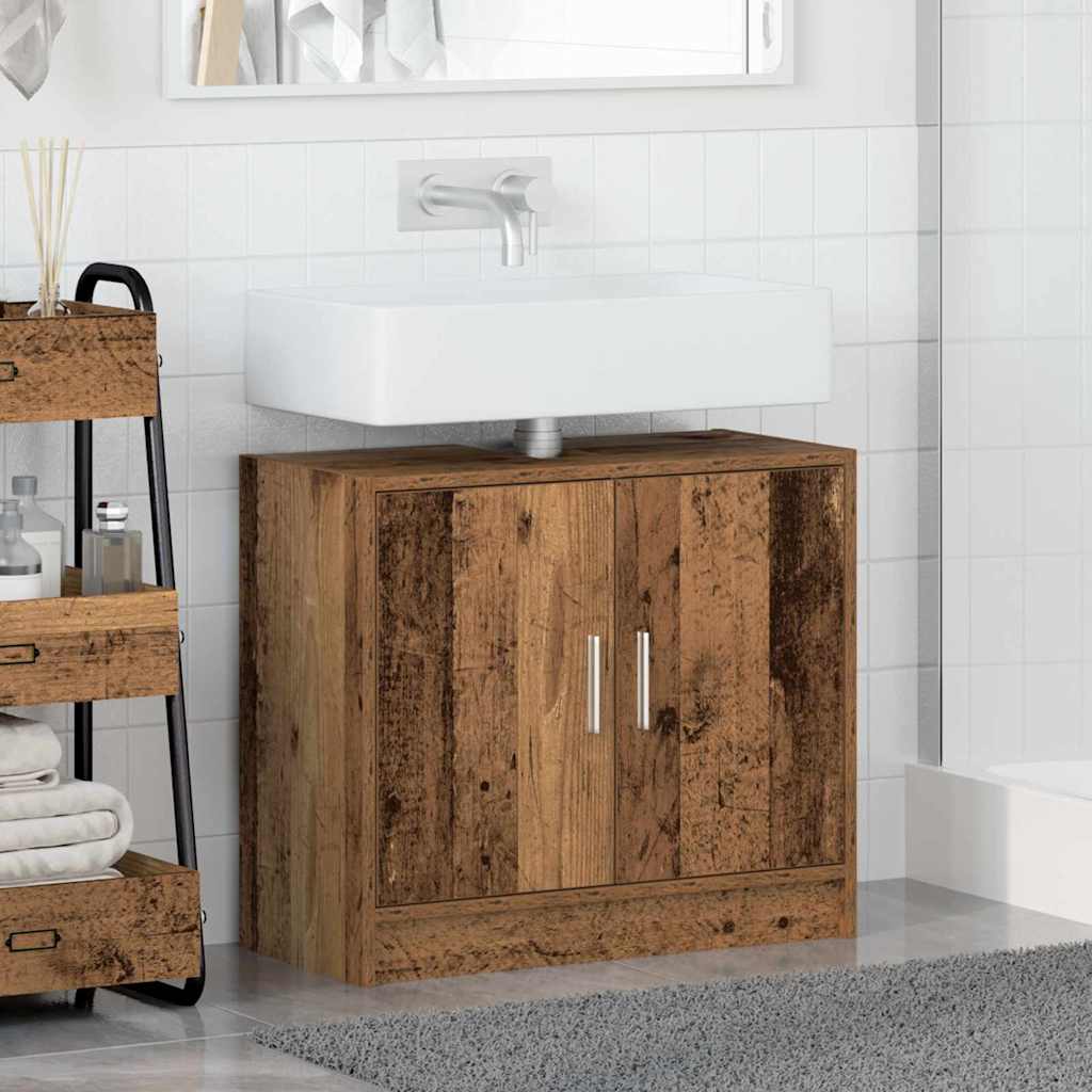 Badkamer Kast met opslag Oud Hout 63 x 29 x 55 cm Bewerkt hout