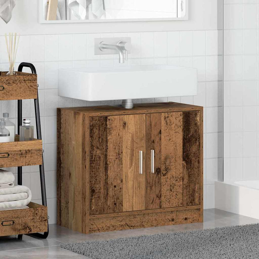 Badkamer Kast met opslag Oud Hout 63 x 29 x 55 cm Bewerkt hout