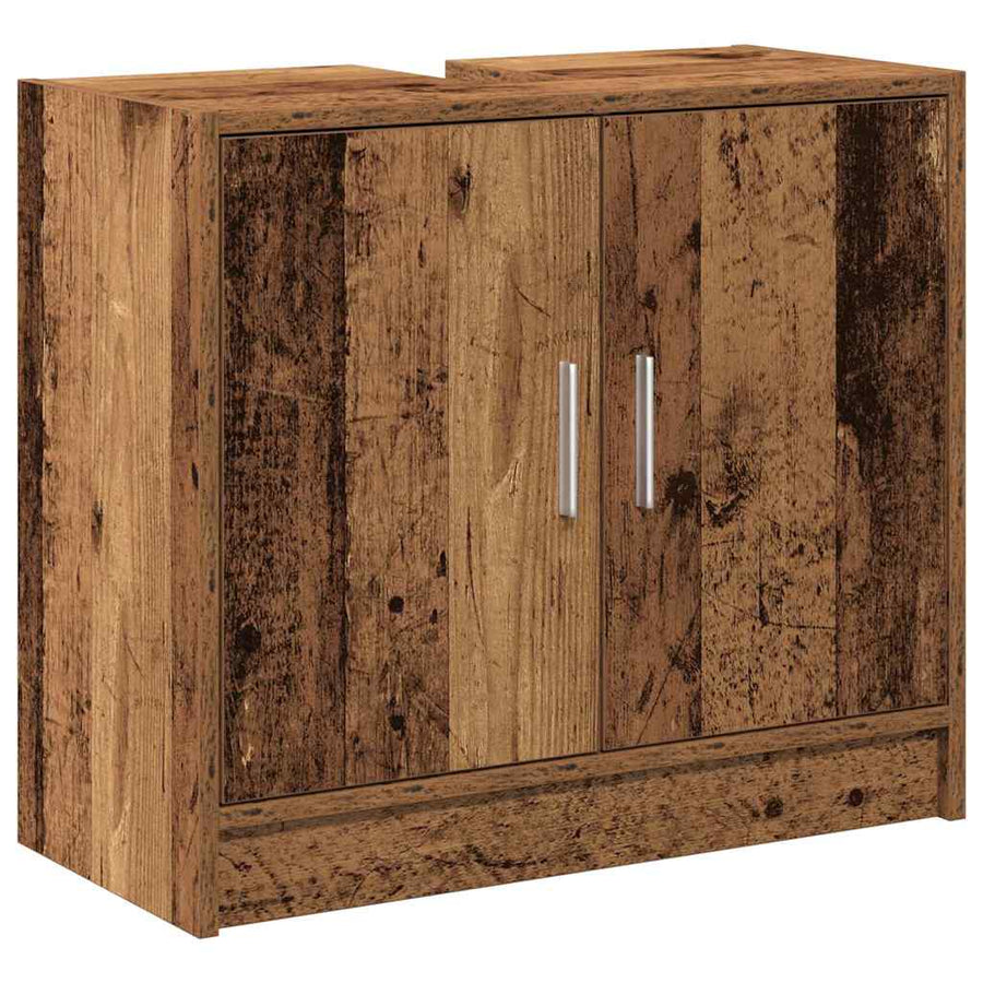 Badkamer Kast met opslag Oud Hout 63 x 29 x 55 cm Bewerkt hout