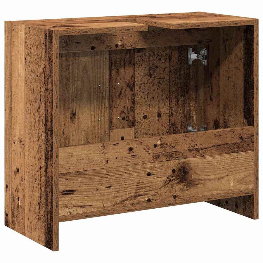 Badkamer Kast met opslag Oud Hout 63 x 29 x 55 cm Bewerkt hout