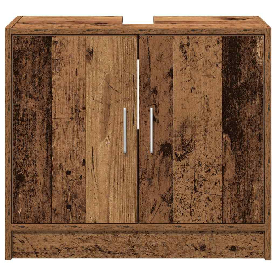 Badkamer Kast met opslag Oud Hout 63 x 29 x 55 cm Bewerkt hout