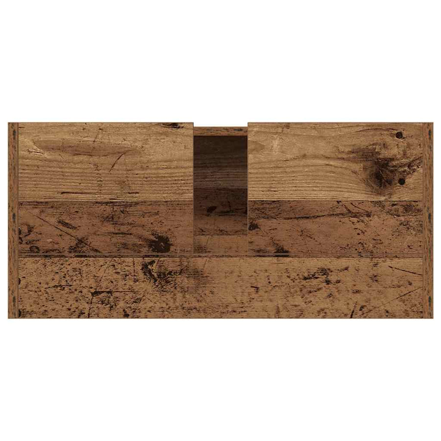 Badkamer Kast met opslag Oud Hout 63 x 29 x 55 cm Bewerkt hout