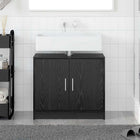 Bathroom Cabinet Black Oak 63 x 29 x 55 cm Engineered Wood