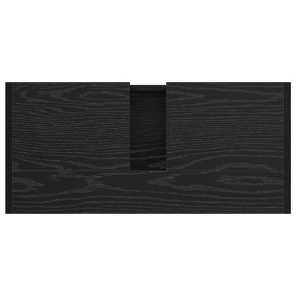 Badkamer Kast Zwart Eiken 63 x 29 x 55 cm Bewerkt hout