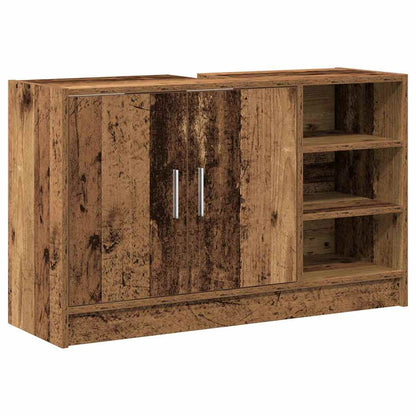 Badkamerkast met plank Oud Hout 90 x 29 x 55 cm Bewerkt hout