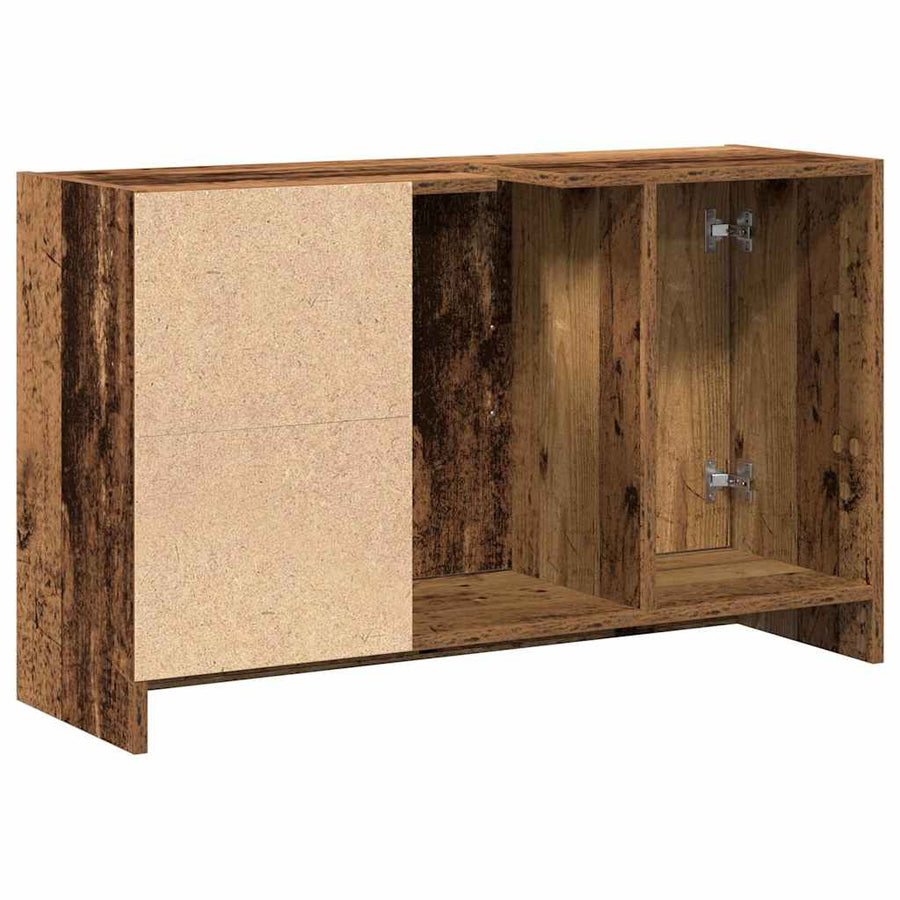 Badkamerkast met plank Oud Hout 90 x 29 x 55 cm Bewerkt hout