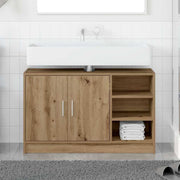 Badkamerkast 90x29x55 cm bewerkt hout eiken