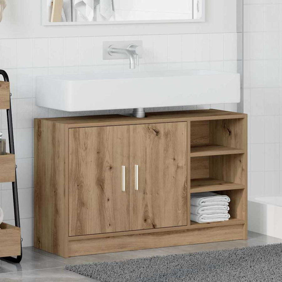 Badkamerkast Artisan Eiken 90 x 29 x 55 cm Bewerkt hout