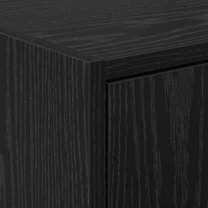 Badkamerkast met plank Zwart Eiken 90 x 29 x 55 cm Bewerkt hout