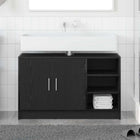 Badkamerkast 90x29x55 cm zwart eiken